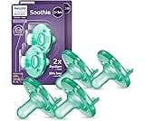Philips Avent Soothie Baby Pacifiers - 100% Silicone Pacifiers for Babies 0-3 Months, One-Piece Design, BPA-Free, Ext...