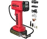 Topwest Cordless Tire Inflator Portable Air Compressor 160PSI 12VDC Battery | Dual Power Supply Auto Shut-Off Digital...