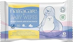 Natracare Organic Cotton Baby Wipes With Essential Oils of Chamomile, Apricot and Sweet Almond Oil (16 Packs, 800 Wip...