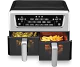 Cuisinart Dual Basket Air Fryer, Two Baskets 11 Qt in Total, 6 Functions: Air Fry, Roast, Bake, Broil, Dehydrate & Ke...