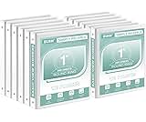 SUIN 1-Inch 3-Ring-Binder, Customizable Clear View Cover, for US Letter Size 8-1/2 x 11'', Perfect for Office/School ...