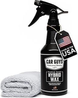 CAR GUYS Hybrid Spray Wax | Advanced Car Wax | Long Lasting and Easy To Use | Safe on All Surfaces | 18 Oz Kit with T...