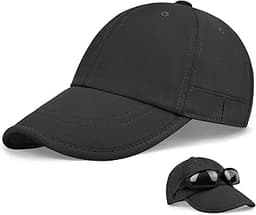 Rosoz Classic Unstructured Baseball Cap Foldable Soft-Brim Adjustable Vintage Plain Dad Hat for Men Women Hiking Fish...