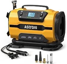 AstroAI Tire Inflator Portable Air Compressor Pump 150PSI 12V DC/110V AC with Dual Metal Motors&LED Light, Automotive...