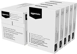 Amazon Basics Multipurpose Copy Printer Paper, 20 lb, 8.5 x 11 Inches, 5 Reams (2,500 Sheets), 92 Bright White