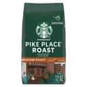 Starbucks Ground Coffee, Medium Roast Hot or Iced Coffee, Pike Place Roast, 12 oz