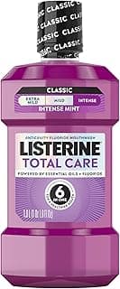 Listerine Total Care Intense Anticavity Fluoride Mouthwash, 6 Benefits in 1 Oral Rinse Helps Kill 99% of Bad Breath G...