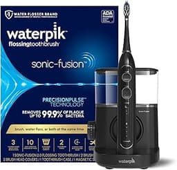 Waterpik Sonic-Fusion 2.0 Professional Flossing Electric Toothbrush with Water Flosser Combo Two In One, For Daily Gu...