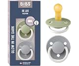 BIBS Pacifiers - De Lux Collection | BPA-Free Baby Pacifier | Made in Denmark | Set of 2 Sage Night/Cloud Night Color...