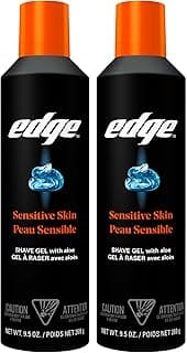 Edge Shaving Gel for Men, Sensitive Skin, 9.5 oz (2 Pack)