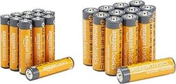 Amazon Basics 24-Count AA & AAA High-Performance Alkaline Batteries Value Pack, 12 AA and 12 AAA Batteries for Storage