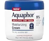 Aquaphor Moisturizing Face and Body Cream with Hyaluronic Acid, 16 OZ | Face and Body Moisturizer for Dry, Sensitive ...
