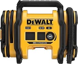 DEWALT Tire Inflator Portable Air Compressor 20V MAX, Car Air Pump with Automatic Shut Off, LED Light, Tool Only (DCC...