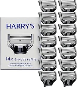 Harry's Original Razor Blades for Men - 14 Count - Premium Razor Blade Refill Cartridges - German Engineered