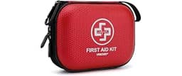 Mini First Aid Kit - 150 Piece Small Waterproof EVA Hard Shell Case | Compact First Aid Kit with Comprehensive Suppli...