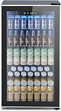 Mini Fridge 130 Can Beverage Refrigerator Cooler, 3.2 Cu.Ft Drink Fridge for Soda Wine Beer, Adjustable Temperature C...