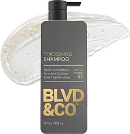 BLVD & CO Men's Volumizing Thickening Shampoo, Biotin & Peptides, 12 fl oz