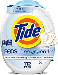 Tide PODS Free & Gentle Laundry Detergent Soap Pacs, 112 Count, Tide PODS Laundry Detergent, Laundry Detergent Pacs, ...