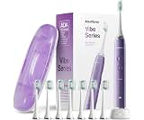 Aquasonic Vibe Series Ultra-Whitening Toothbrush – ADA Accepted Electric Toothbrush - 8 Brush Heads & Travel Case – 4...