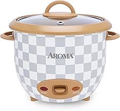 AROMA® 6-Cup (Cooked) One-Touch Pot Style Rice Cooker with CoreCoat™ PFAS-Free Nonstick Ceramic Surface (1.5 Quarts)