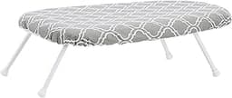 Amazon Basics Foldable Compact Tabletop Ironing Board with Folding Legs, Heat Resistant Portable, Lightweight, Non-Sl...
