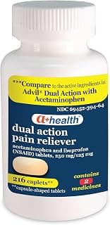 A+Health Dual Action Pain Relief Ibuprofen Acetaminophen Caplets 216 Count