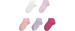 SERISIMPLE Viscose Bamboo School Socks Ankle Super Soft Kids Socks Stretch Cuffs Athletic Socks Odor Anti-odor 5 Pairs