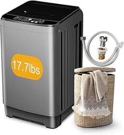 Portable Washing Machine 17.7lbs Full-Automatic Compact Washer Machine for Apartment, 10 Wash Program Small Portable ...
