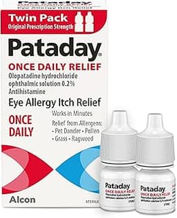 Pataday Once Daily Relief Allergy Eye Drops by Alcon, for Eye Allergy Itch Relief, 2.5 ml (Pack of 2)