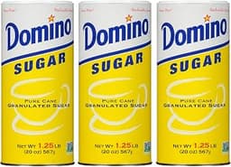 Domino® Granulated Sugar, 20 oz Canister, 3 Pack