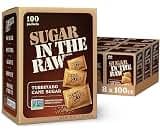Sugar In The Raw Granulated Turbinado Cane Sugar On The Go Packets, Pure Natural Sweetener, Hot & Cold Drinks, Coffee...