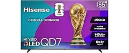 Hisense 85" Class QD7 Series Mini-LED 4K UHD Smart Fire TV (85QD7QF, 2025 Model) - QLED, Native 144hz, HDR10+, Dolby ...
