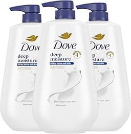 Dove Body Wash Deep Moisture 30.6 oz Pump 3 Pack, Sulfate Free