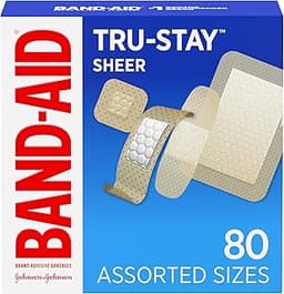 Band-Aid Brand Tru-Stay Sheer Strips Adhesive Sterile Bandages for First Aid & Wound Protection, Individually Wrapped...