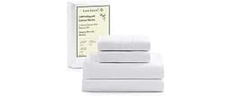 Lane Linen 100% Organic Cotton Queen Sheet Set, 4-Piece Percale Bed Sheets for Queen Bed - Soft, Breathable, Hypoalle...