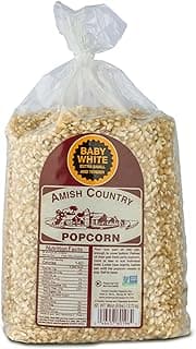 Amish Country Popcorn | 6 lb Bag | Baby White Popcorn Kernels | Small & Tender Popcorn | Old Fashioned, Non-GMO and G...
