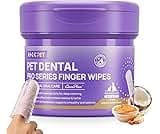 HICC PET Pro Dog Teeth Cleaning Wipes, Vet-Recommended Finger Toothbrush for Dogs & Cats, No-Rinse Dental Care Wipes,...