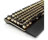 RK ROYAL KLUDGE S108 Typewriter Mechanical Keyboard, Wired Gaming Keyboard with Number Pad, Full Size Retro Keyboards...