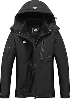 MOERDENG Women's Waterproof Snow Coat Warm Ski Jacket With Detachable Hood
