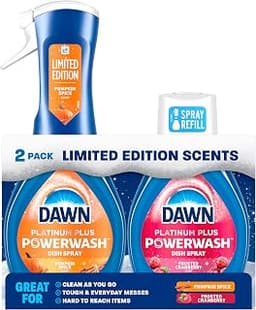 Dawn Powerwash Spray, Dish Soap, Dishwashing Liquid, Pumpkin Spice + Frosted Cranberry, 1 Starter Kit + 1 Refill, 2x1...