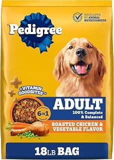 Pedigree Adult Complete Nutrition Dry Dog Food, Chicken & Vegetable, 18 lb