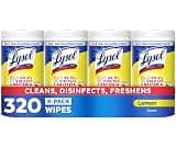 Lysol Disinfecting Wipes, Multi-Surface Cleaner, Lemon, 80 ct. (4 Pack) | All Purpose Cleaner, Sanitizing, Deodorizin...