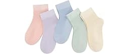 SERISIMPLE Kids Viscose Bamboo Above Ankle Socks Breathable Thin Summer Crew Comfortable Mesh Girls Boys Socks 5 Pairs