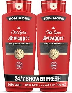 Old Spice Body Wash for Men, Long-Lasting Swagger Scent, 24 fl oz Pack of 2