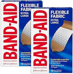 Band-Aid Brand Adhesive Bandages Flexible Fabric, Extra Large, 10 Count (Pack of 2)