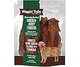 Waggin' Train Smoked Chicken Jerky Tenders for Dogs with Turmeric and Human Grade Bone Broth, Grain and Corn Free, Hi...