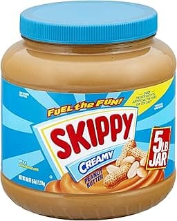 SKIPPY Creamy Peanut Butter, Plant Based Protein, 80oz x1