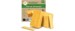 4 Pack Compostable Thicker Pop-Up Sponges - Expanding, Non-Scratch, Plant-Based Dish Cellulose Sponges Car Wash Sponge