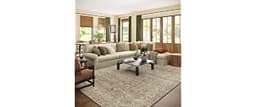 Area Rugs 9x12 Living Room: Washable Bedroom Rug Non Slip Large Boho Carpet | Low Pile Soft Faux Wool Non Shedding St...