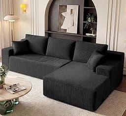 GRUSIGN Cloud Sectional Boneless Couches for Living Room, Modular L Shaped Couch with Deep Seat Oversized Right Facin...